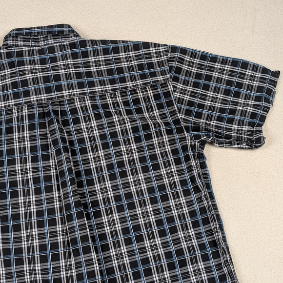 Wrangler George Strait Short Sleeve Button Up Shirt Men's XL Black/Blue/Grey - Picture 11 of 14